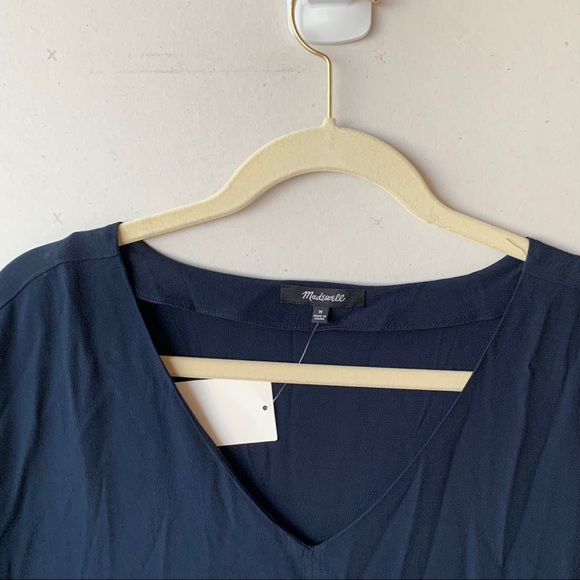 Madewell Novel Short Sleeve Shift Dress Navy sizeM - Picture 3 of 6